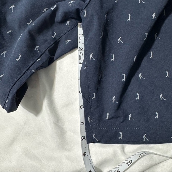 Tee Time Golf Shorts Navy Blue with White Golfer Dots Size 34 - Picture 11 of 11